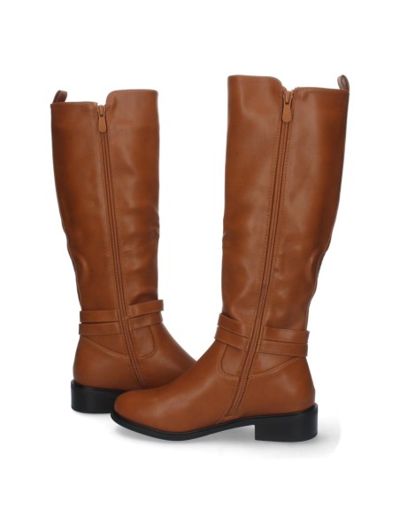 Bota Campera Plana Camel, M3801