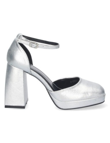 Zapato tacón alto plataforma mujer larisa plata